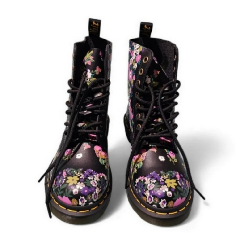 Dr. Martens Pascal Vintage Floral Backhand Boots Womens Size 6 - Picture 3 of 7
